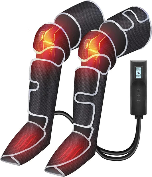 Comfier Air Compression Leg Massager With Heat, 19 Inches Calf / 27 Inches Thigh